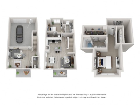 1713 SF 2 Bedrooms TH1